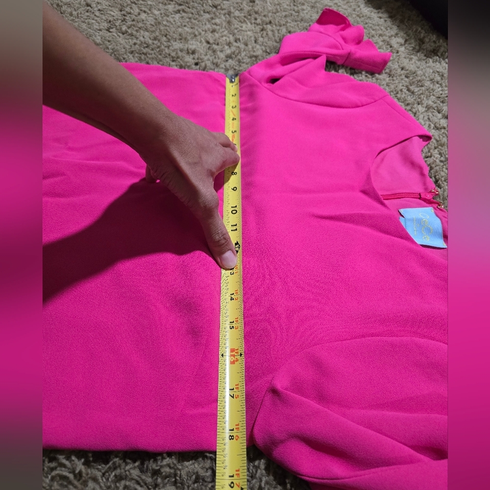 CeCe Pink Ruffle Hem Dress, size 6 - Picture 13 of 14